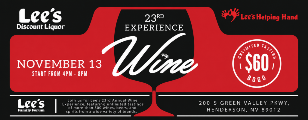 Lee's 23rd Annual Wine Experience - November 13, 2026