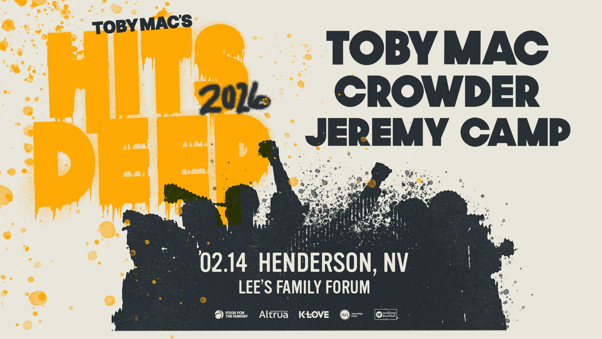 TOBYMAC'S HITS DEEP 2026 ANNOUNCED WITH ARTISTS CROWDER AND JEREMY
